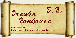 Drenka Nonković vizit kartica